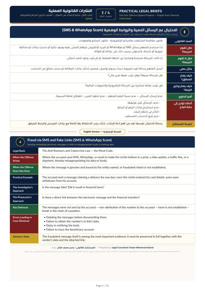 صفحة 6 من الجرائم الإلكترونية المالية والأسواق والبطاقات وإساءة الائتمان